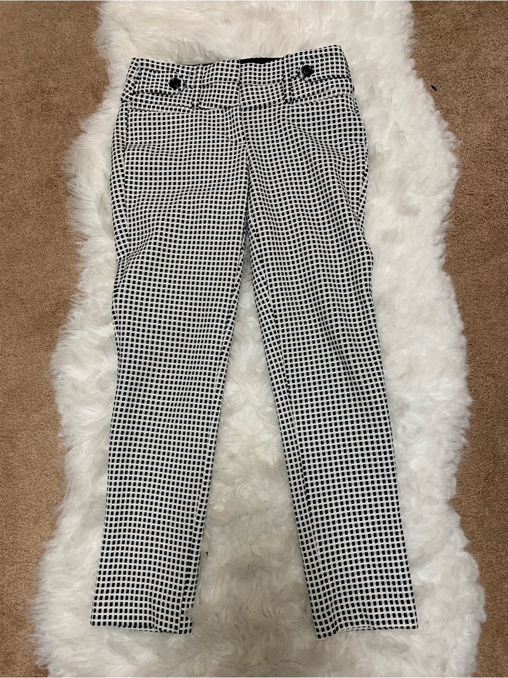 Candie’s Black  & White Check Slim Dress Pants